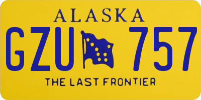 AK license plate GZU757