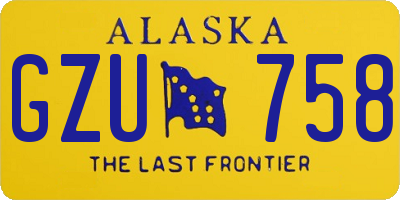 AK license plate GZU758