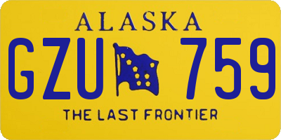 AK license plate GZU759