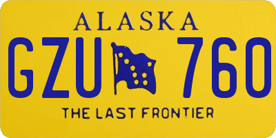 AK license plate GZU760