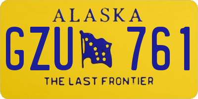 AK license plate GZU761