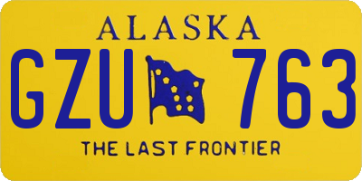 AK license plate GZU763