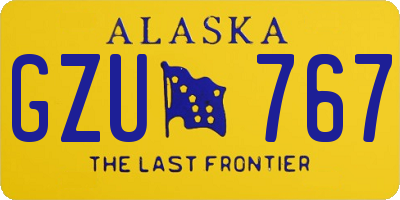 AK license plate GZU767