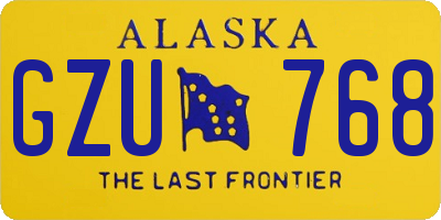 AK license plate GZU768