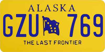 AK license plate GZU769