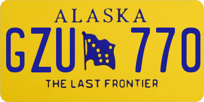 AK license plate GZU770