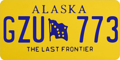 AK license plate GZU773