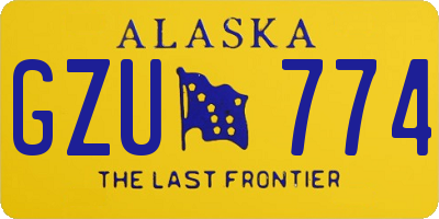 AK license plate GZU774