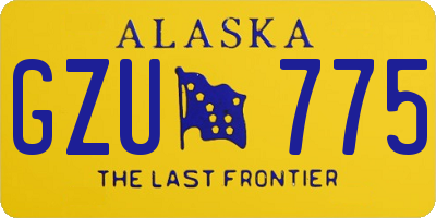 AK license plate GZU775