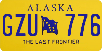 AK license plate GZU776