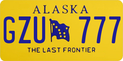 AK license plate GZU777