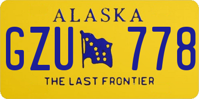 AK license plate GZU778