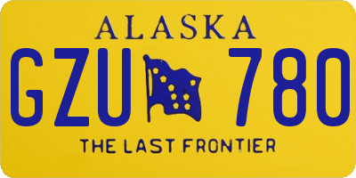 AK license plate GZU780