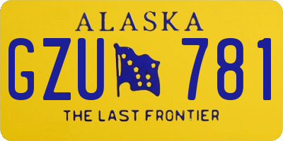 AK license plate GZU781