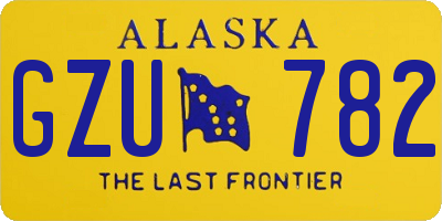 AK license plate GZU782