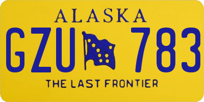 AK license plate GZU783