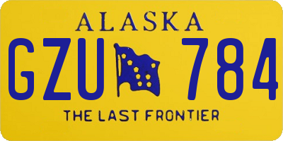 AK license plate GZU784