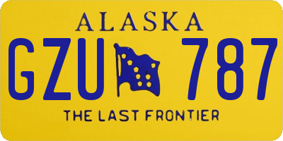 AK license plate GZU787