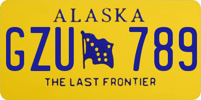 AK license plate GZU789