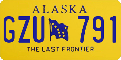 AK license plate GZU791