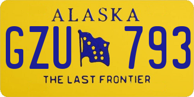 AK license plate GZU793