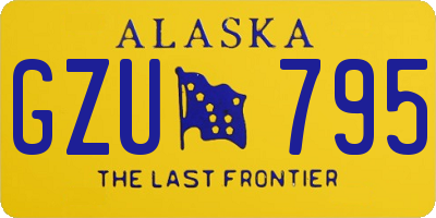 AK license plate GZU795