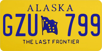 AK license plate GZU799