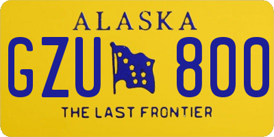 AK license plate GZU800