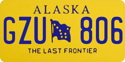 AK license plate GZU806