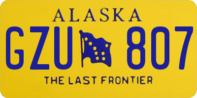 AK license plate GZU807