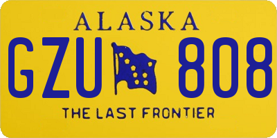 AK license plate GZU808