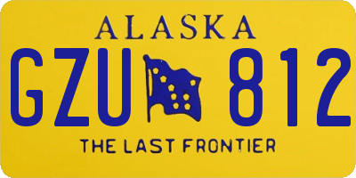 AK license plate GZU812