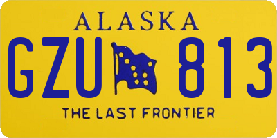 AK license plate GZU813