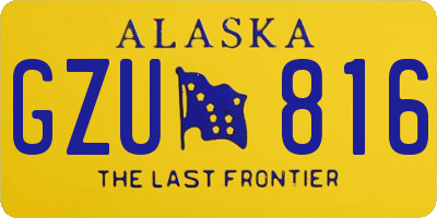 AK license plate GZU816