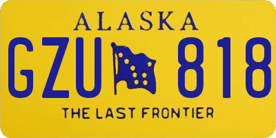 AK license plate GZU818