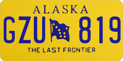 AK license plate GZU819