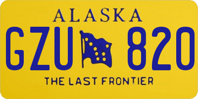 AK license plate GZU820