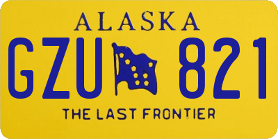 AK license plate GZU821