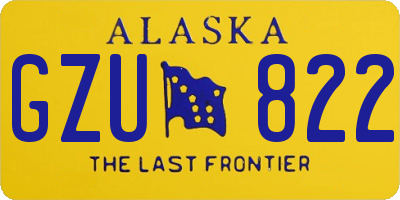 AK license plate GZU822