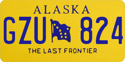 AK license plate GZU824