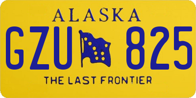 AK license plate GZU825