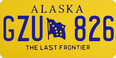 AK license plate GZU826