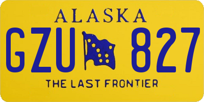 AK license plate GZU827