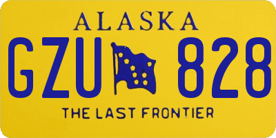 AK license plate GZU828