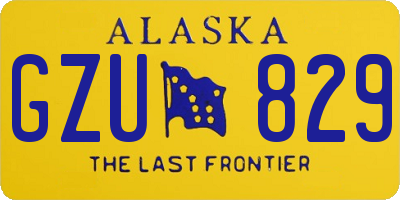 AK license plate GZU829