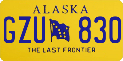 AK license plate GZU830