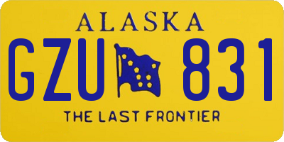 AK license plate GZU831