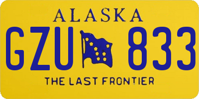 AK license plate GZU833