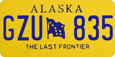 AK license plate GZU835