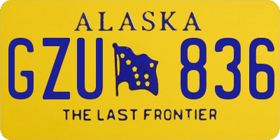 AK license plate GZU836